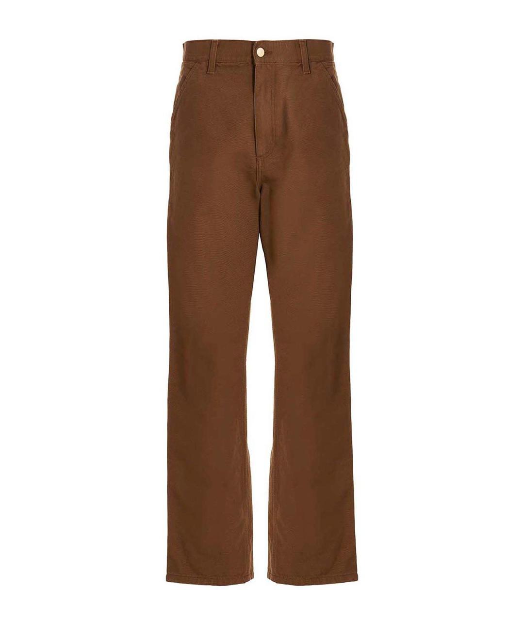 CARHARTT Коричневые хлопковые повседневные брюки, фото 1
