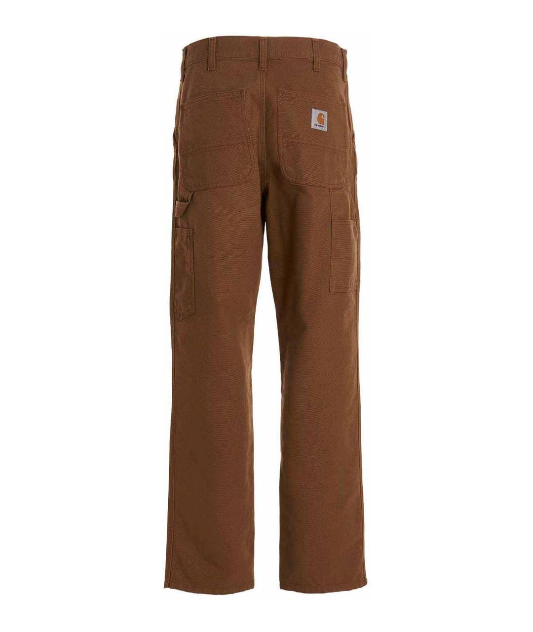 CARHARTT Коричневые хлопковые повседневные брюки, фото 2
