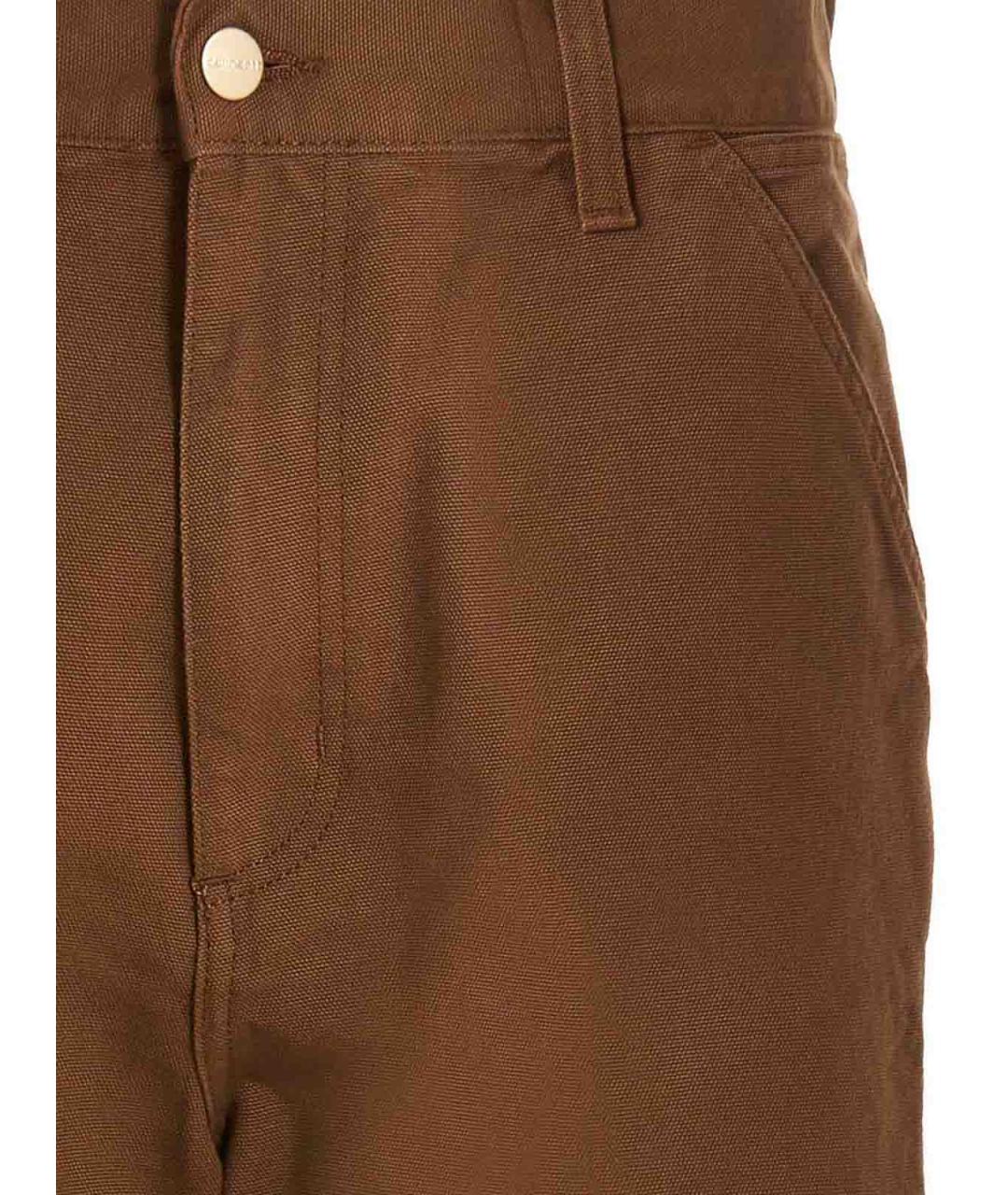 CARHARTT Коричневые хлопковые повседневные брюки, фото 3