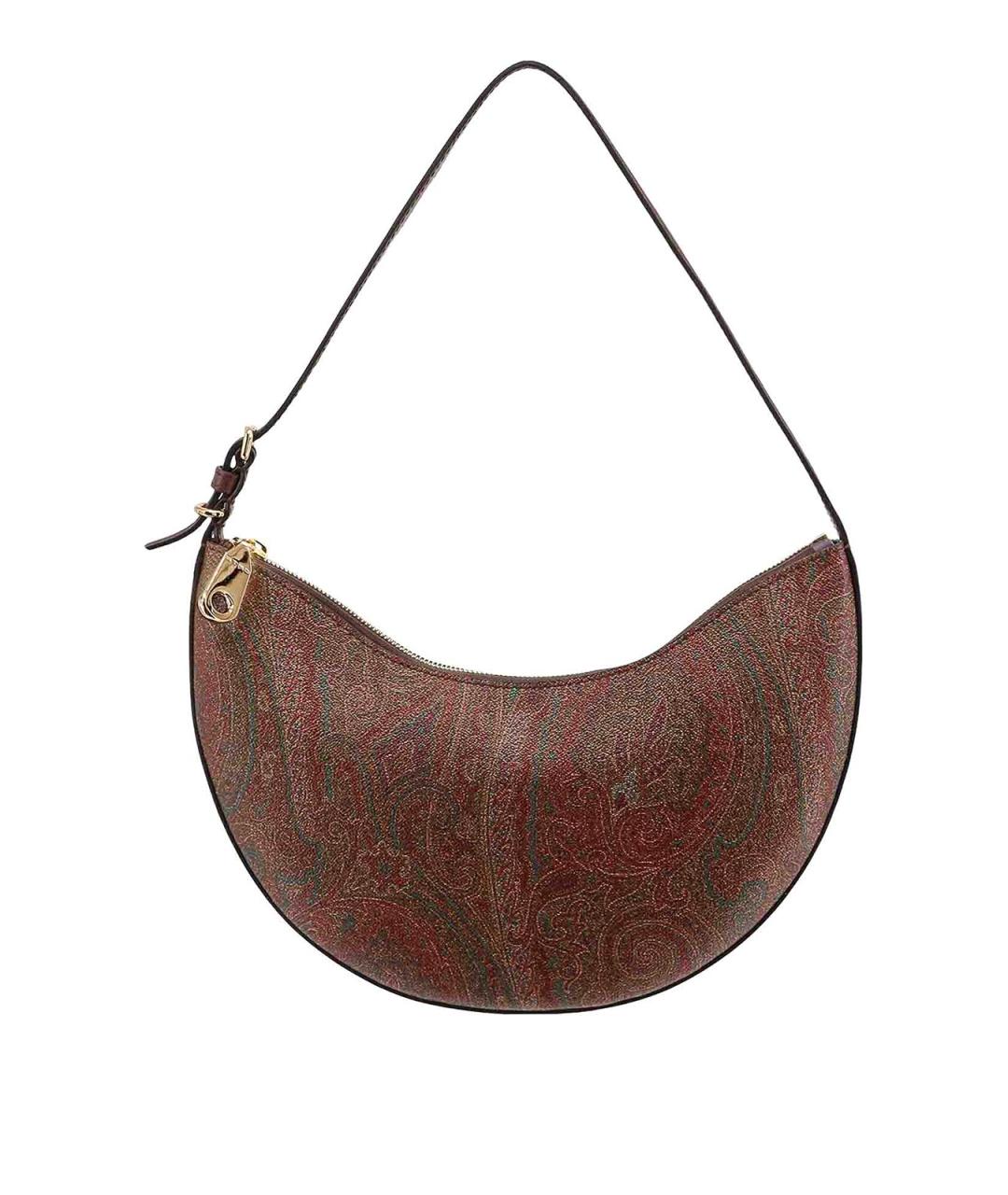 ETRO Коричневая кожаная сумка через плечо, фото 1