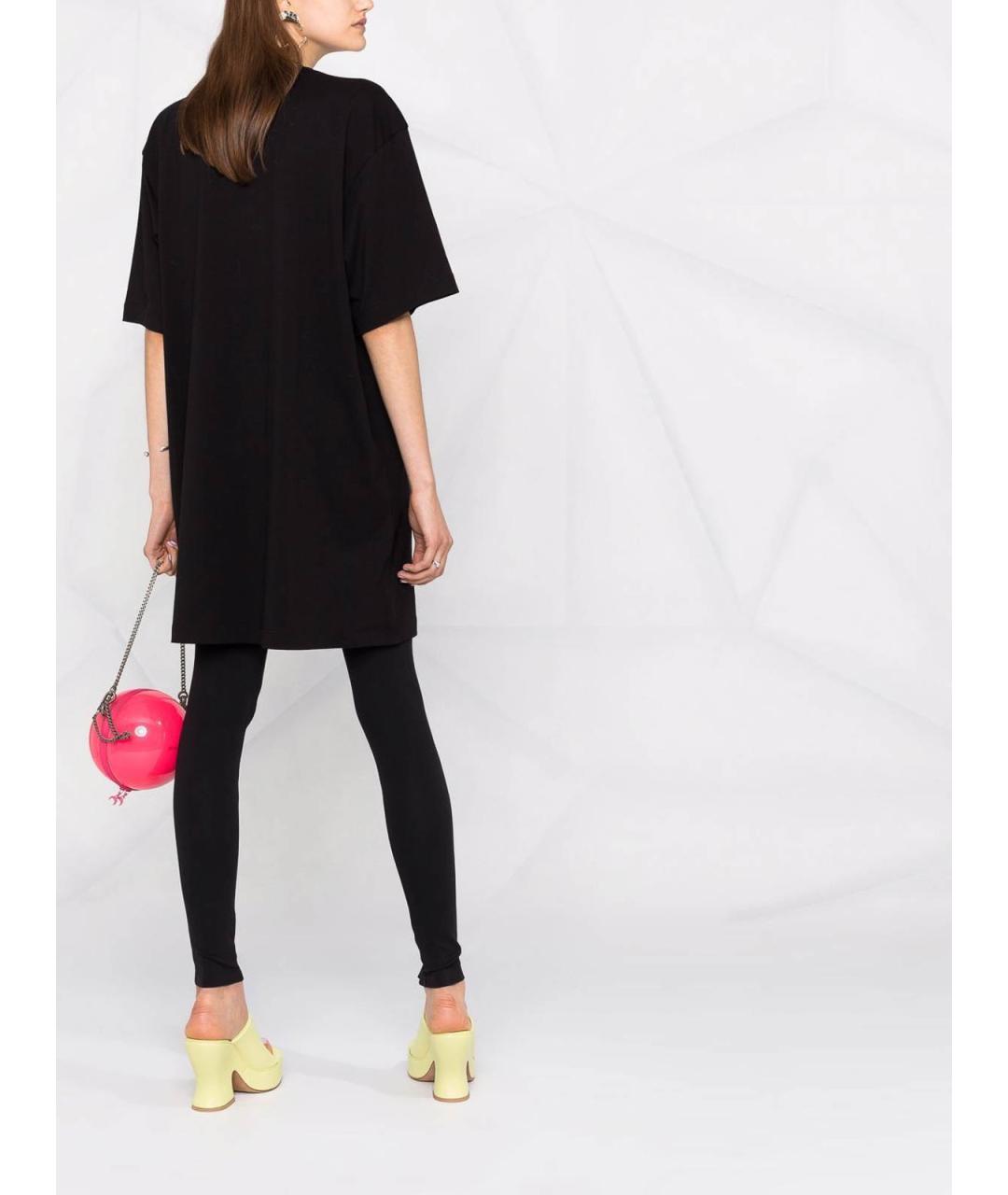 MSGM Черное хлопковое повседневное платье, фото 3