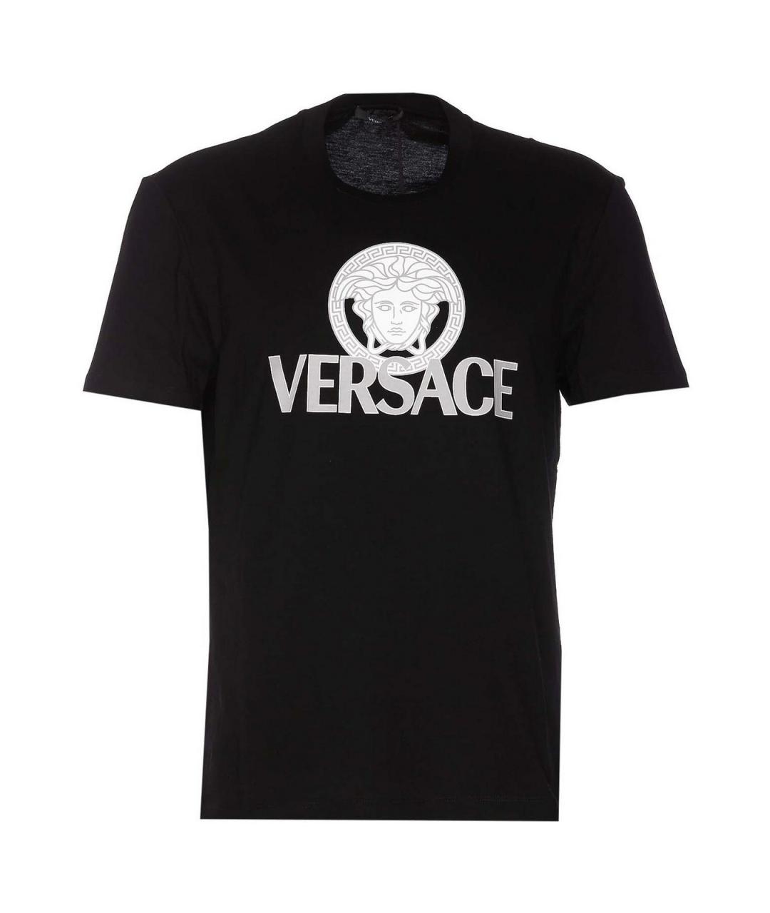VERSACE Черная хлопковая футболка, фото 1