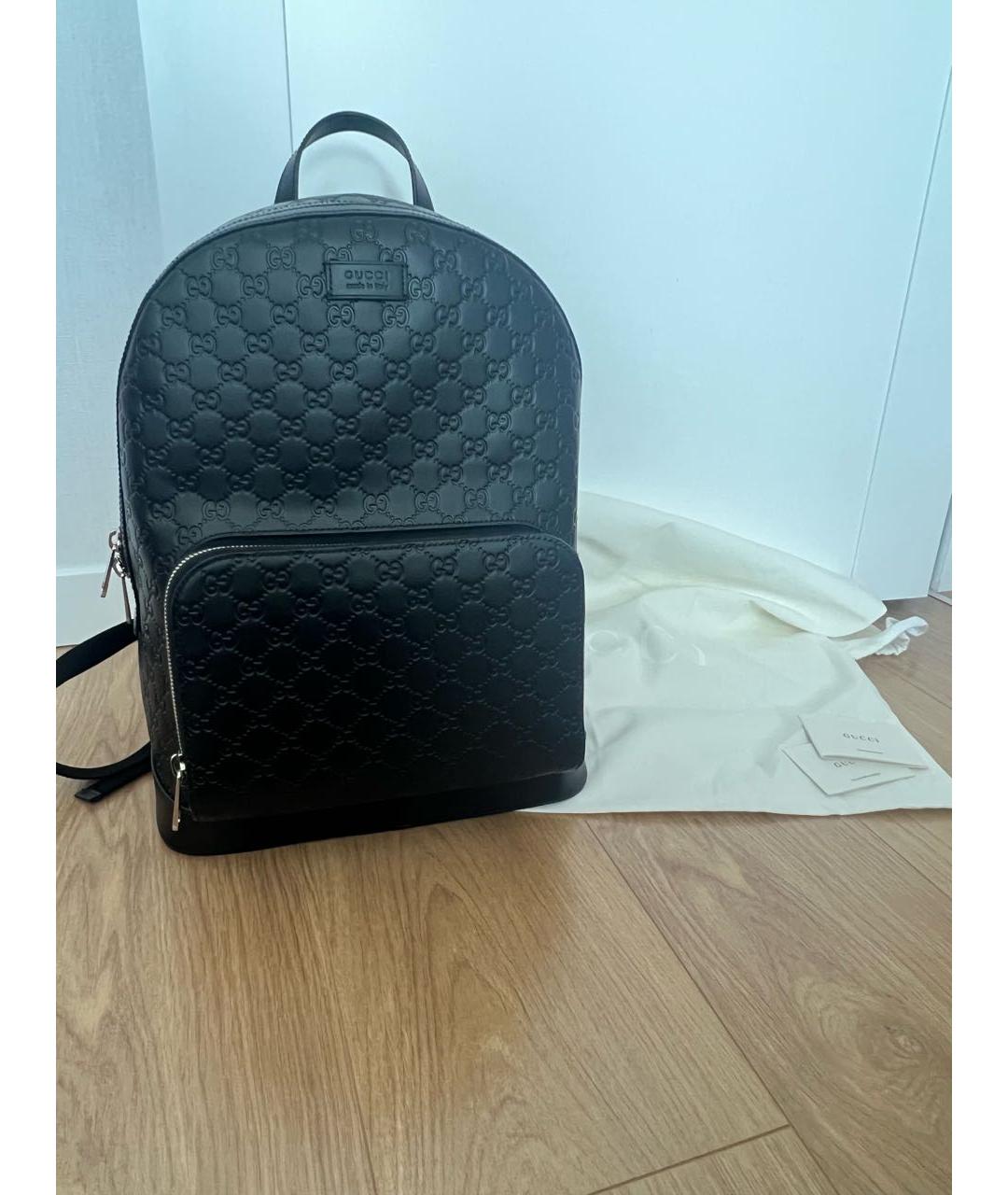 GUCCI Черный кожаный рюкзак, фото 5