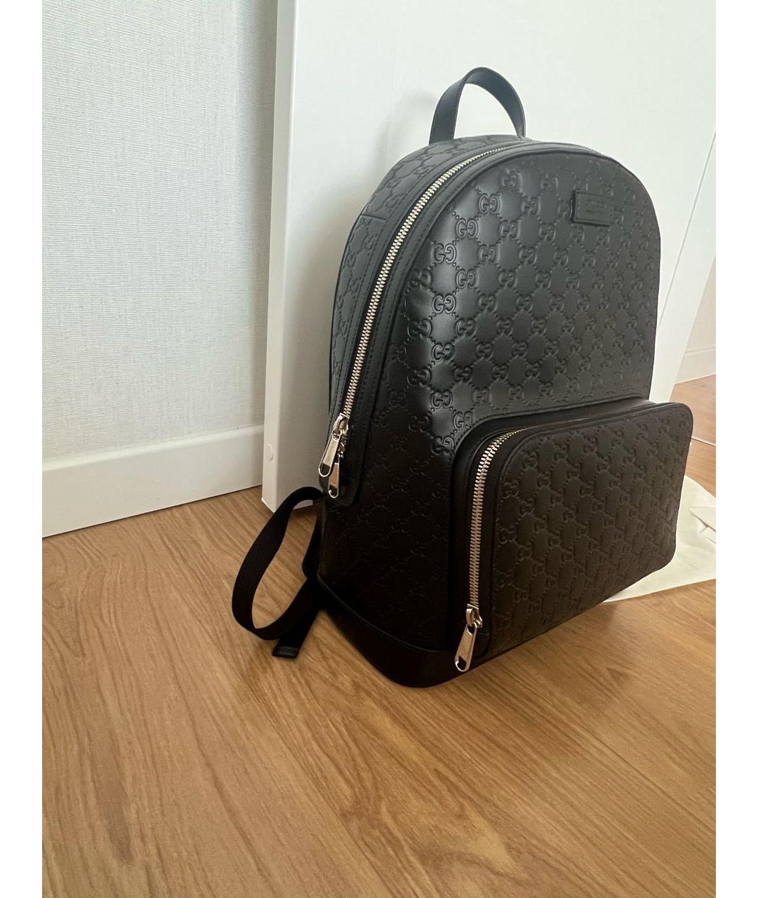 GUCCI Черный кожаный рюкзак, фото 2