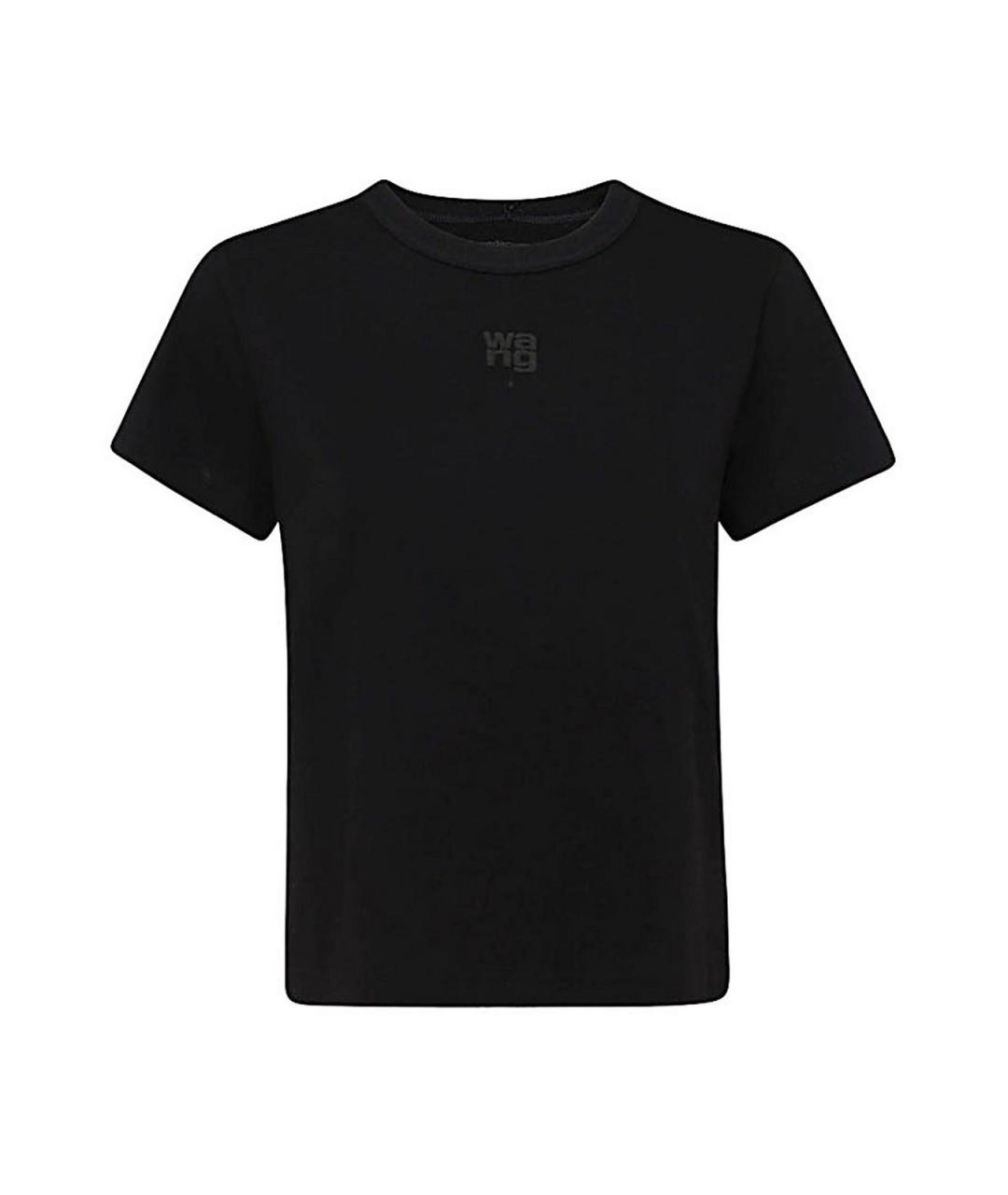 ALEXANDER WANG Черная хлопковая футболка, фото 1