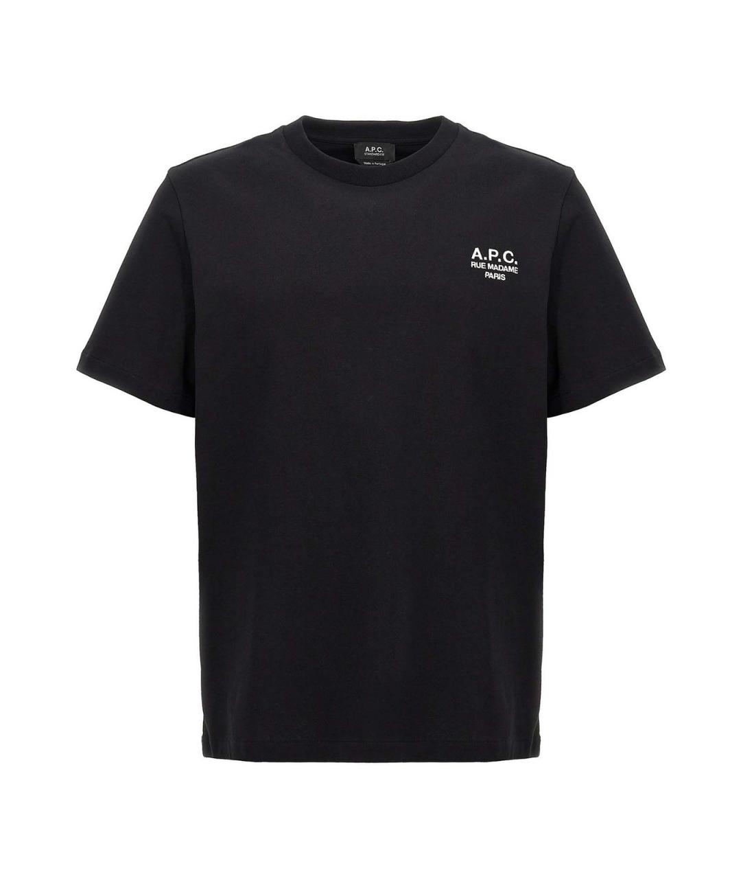 A.P.C. Черная хлопковая футболка, фото 1
