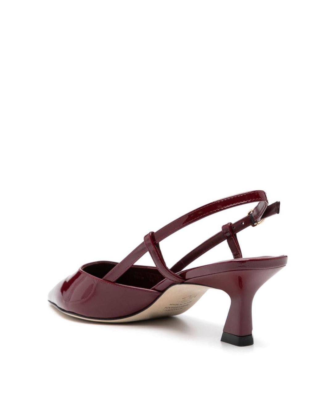 STUART WEITZMAN Бордовые кожаные туфли, фото 3