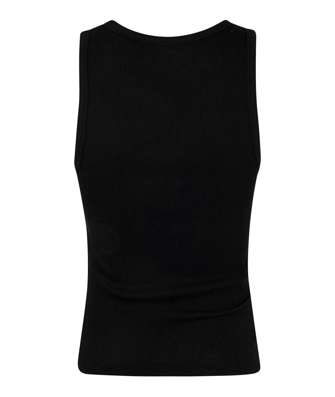 PACO RABANNE Черная хлопковая футболка, фото 3