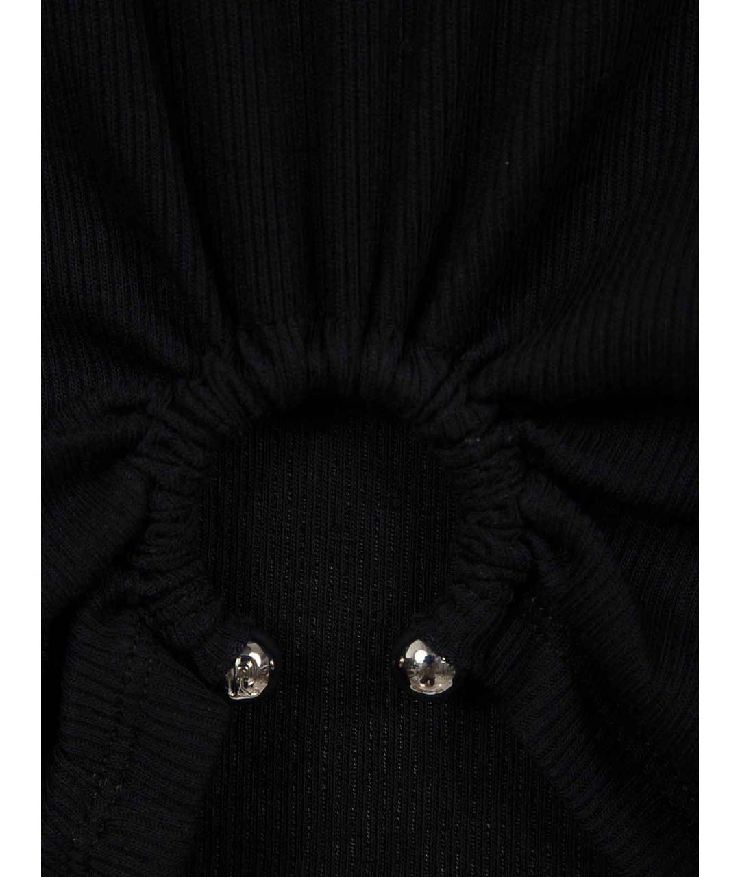 PACO RABANNE Черная хлопковая футболка, фото 4