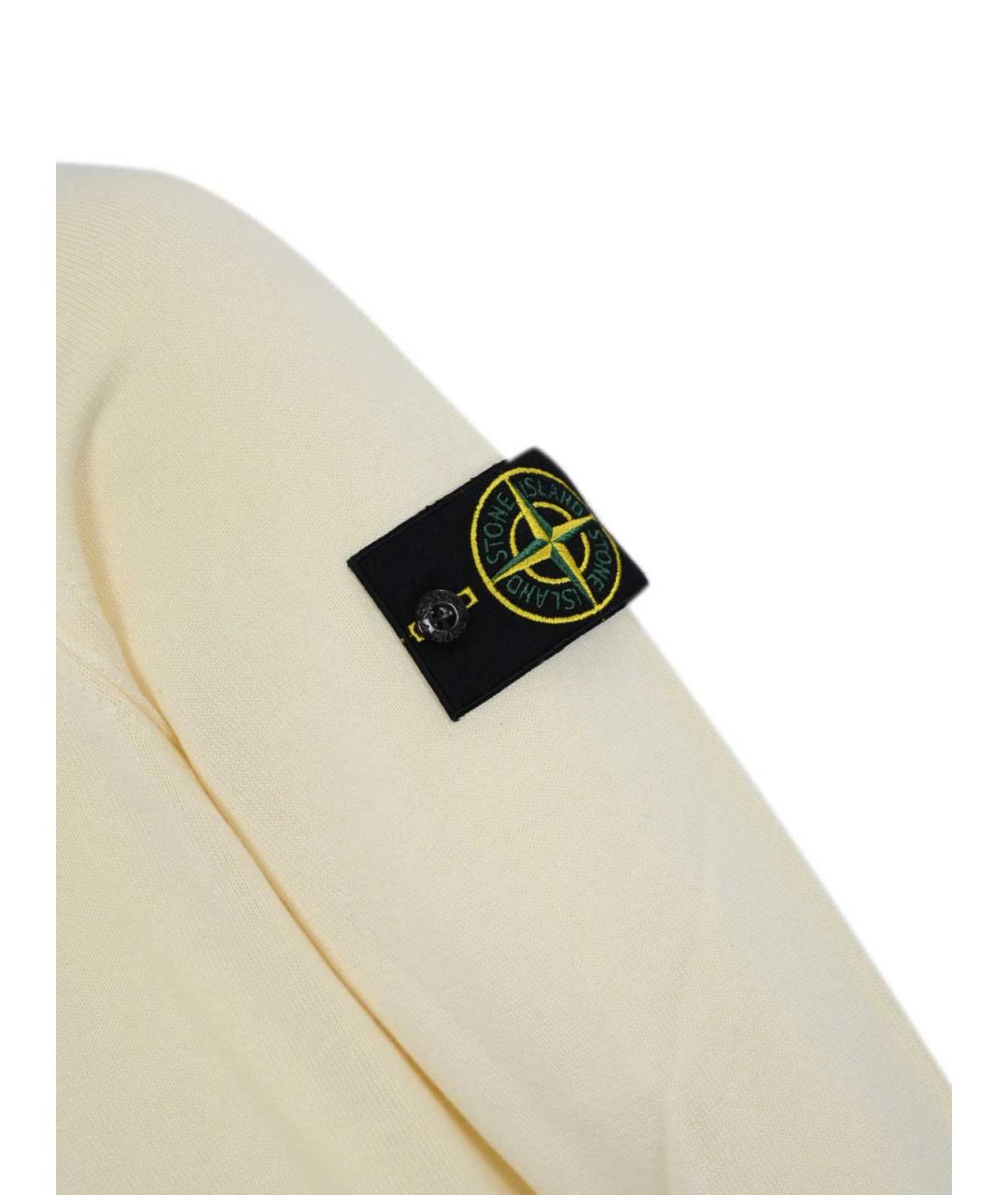 STONE ISLAND Бежевый хлопковый джемпер / свитер, фото 3