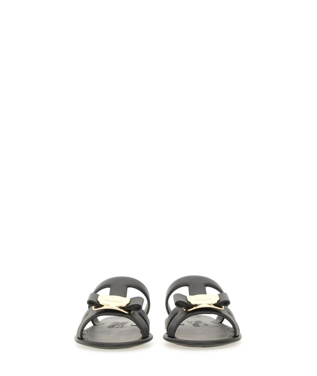 FERRAGAMO Черные сандалии, фото 4