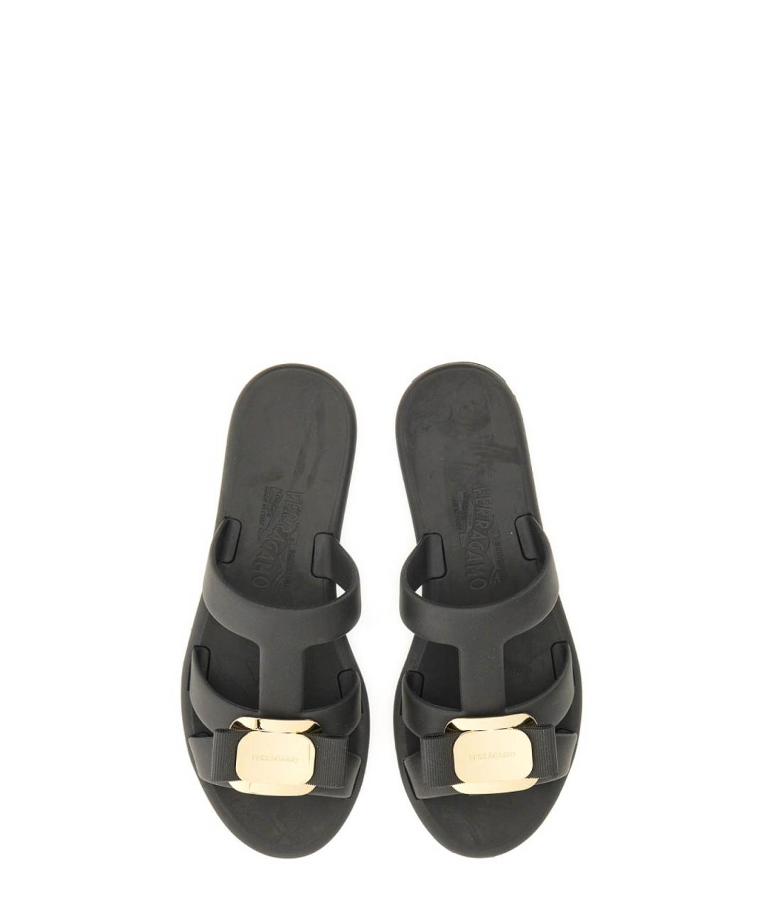 FERRAGAMO Черные сандалии, фото 5