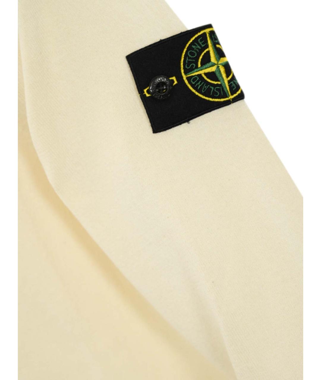 STONE ISLAND Бежевый хлопковый джемпер / свитер, фото 3