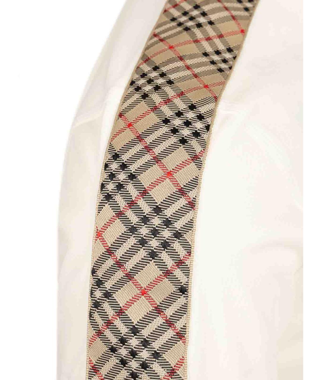 BURBERRY Белая хлопковая футболка, фото 5