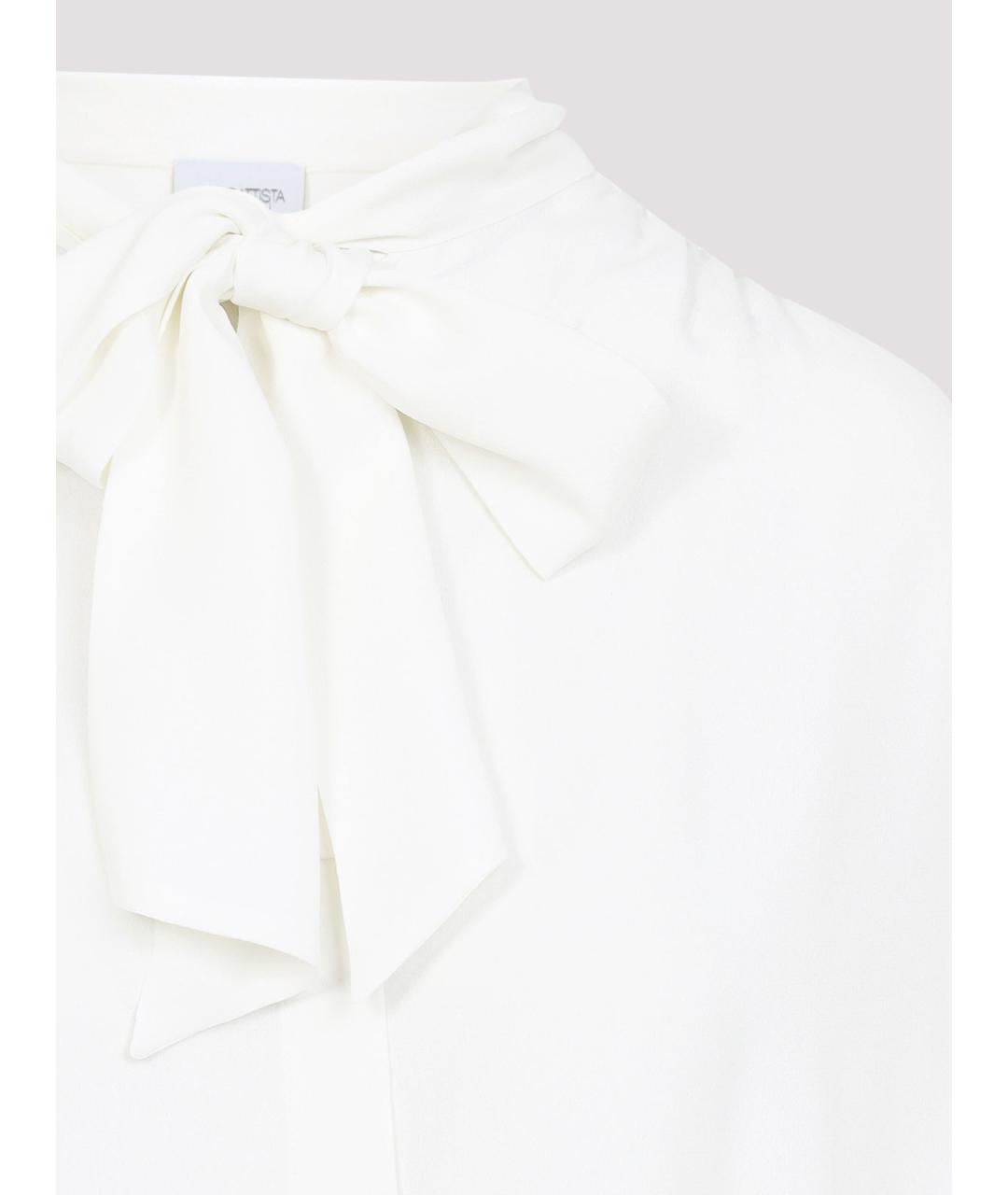 GIAMBATTISTA VALLI Белая шелковая блузы, фото 3