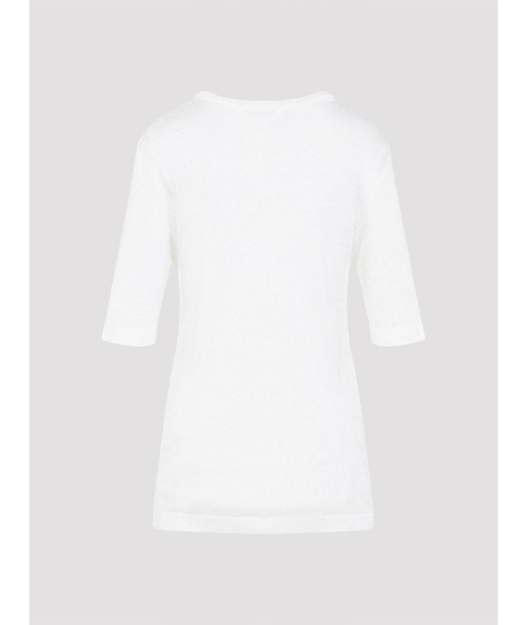JIL SANDER Белая вискозная футболка, фото 2