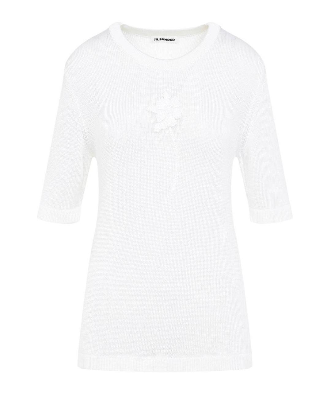 JIL SANDER Белая вискозная футболка, фото 1