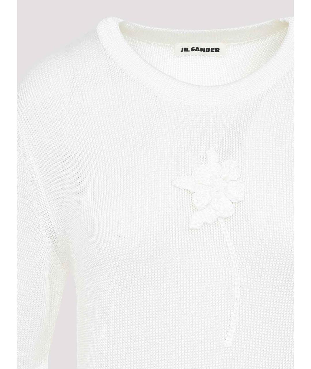 JIL SANDER Белая вискозная футболка, фото 3