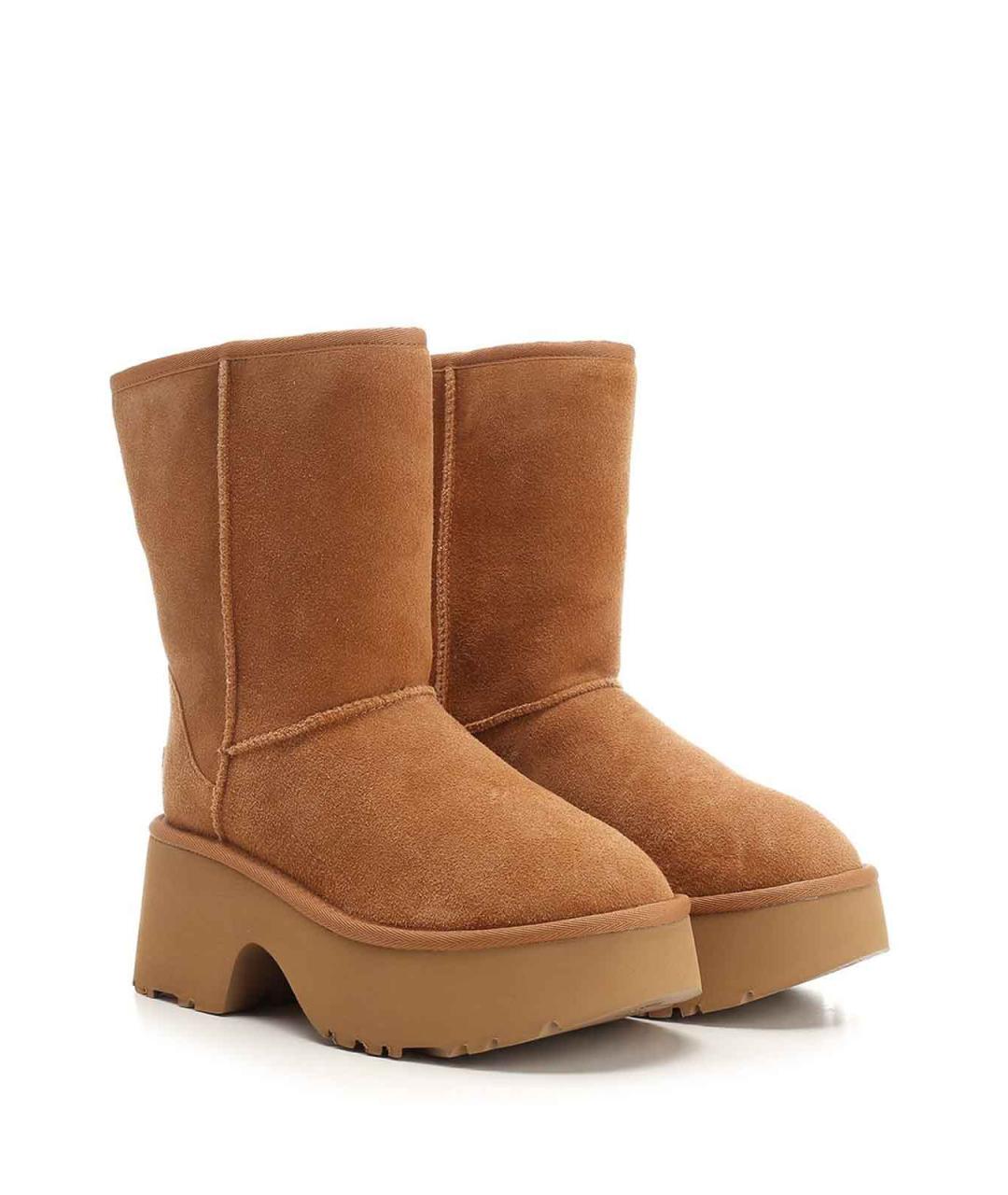 UGG Бежевые кожаные сапоги, фото 2