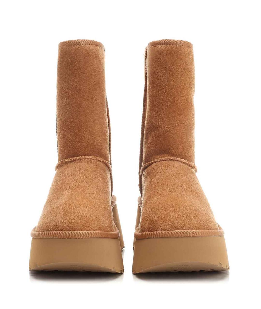 UGG Бежевые кожаные сапоги, фото 5