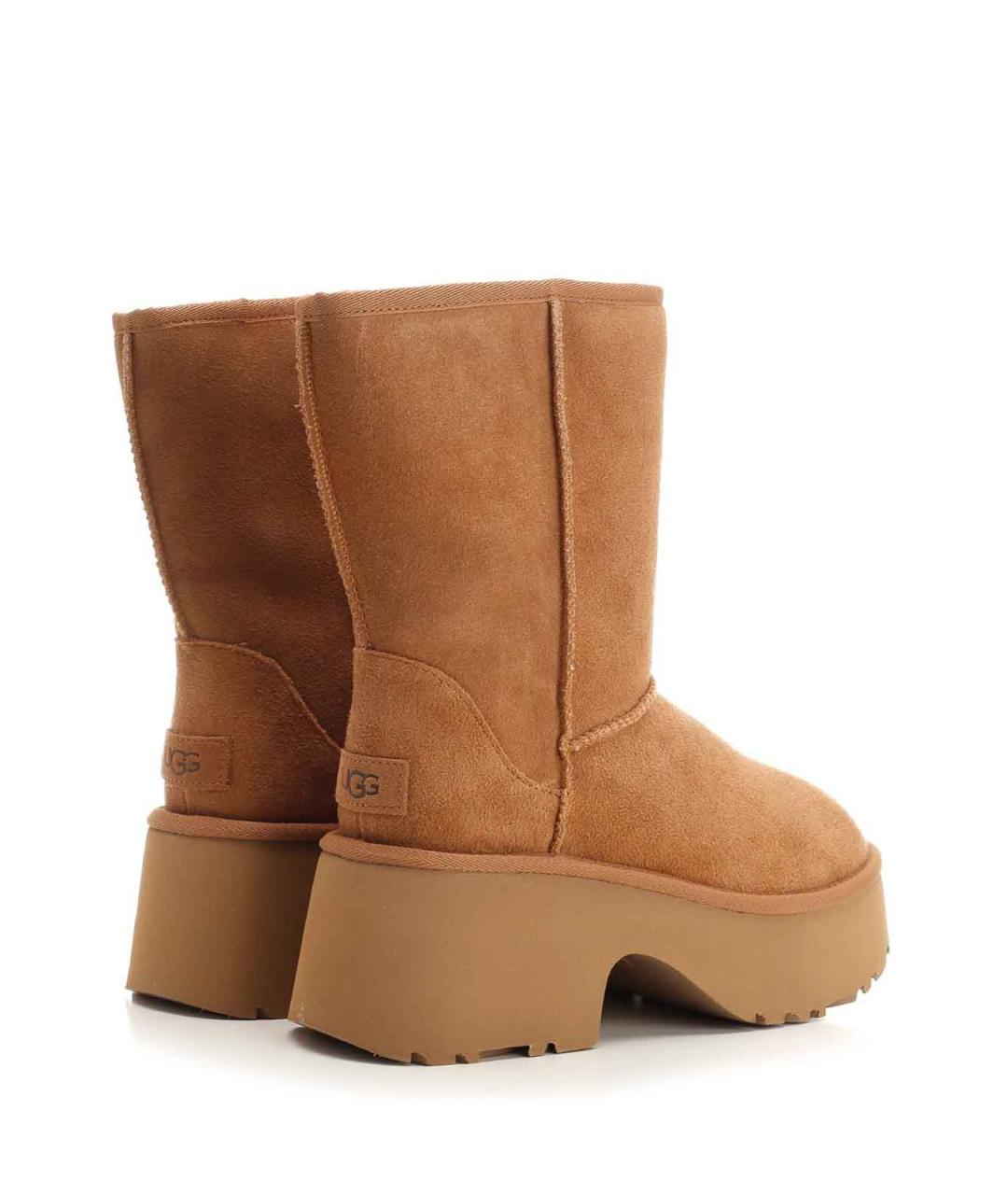 UGG Бежевые кожаные сапоги, фото 3