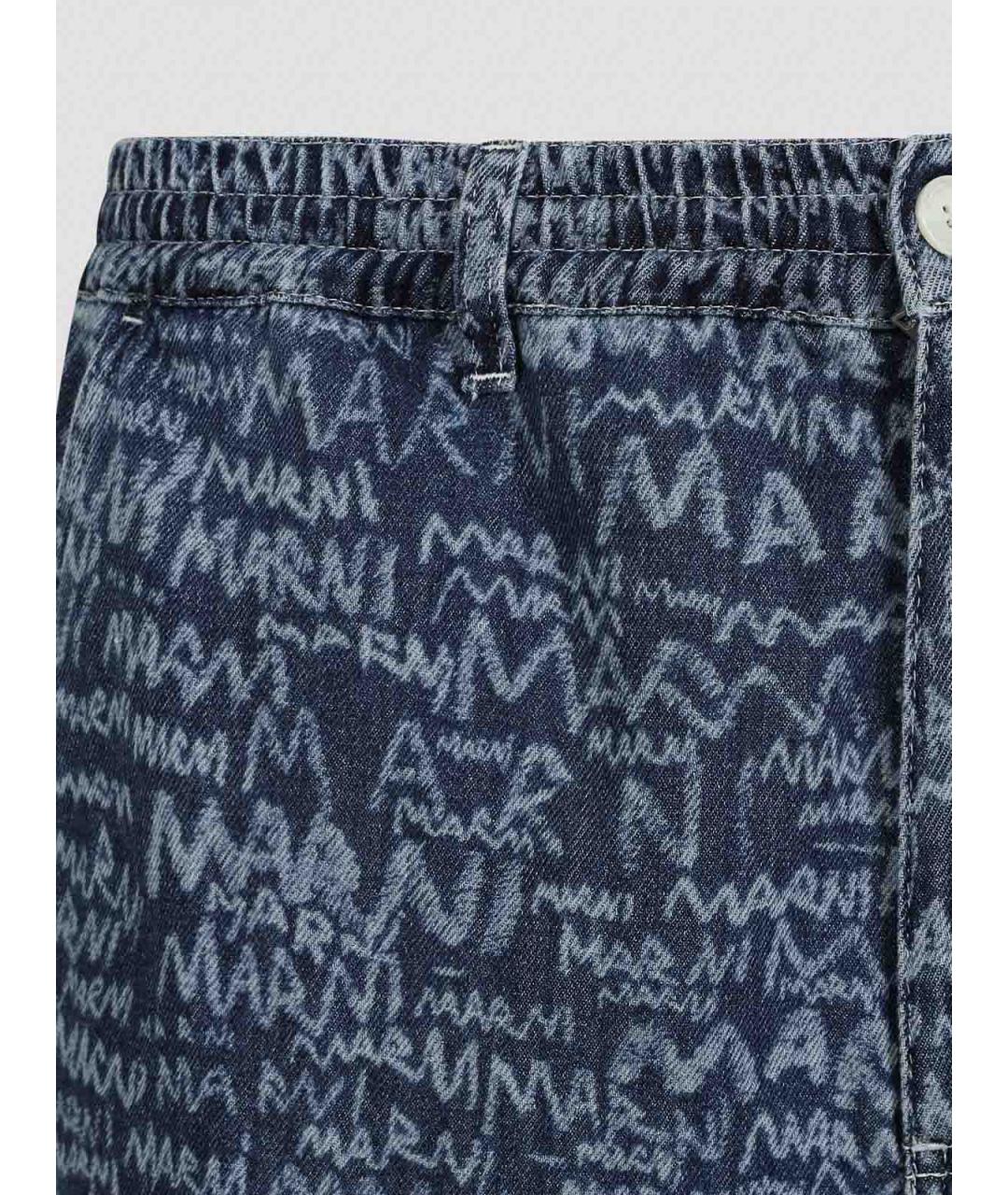 MARNI Синие хлопковые шорты, фото 3