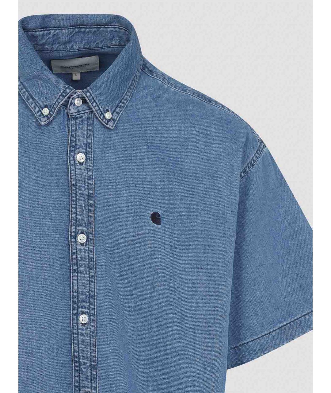 CARHARTT Синяя хлопковая классическая рубашка, фото 3