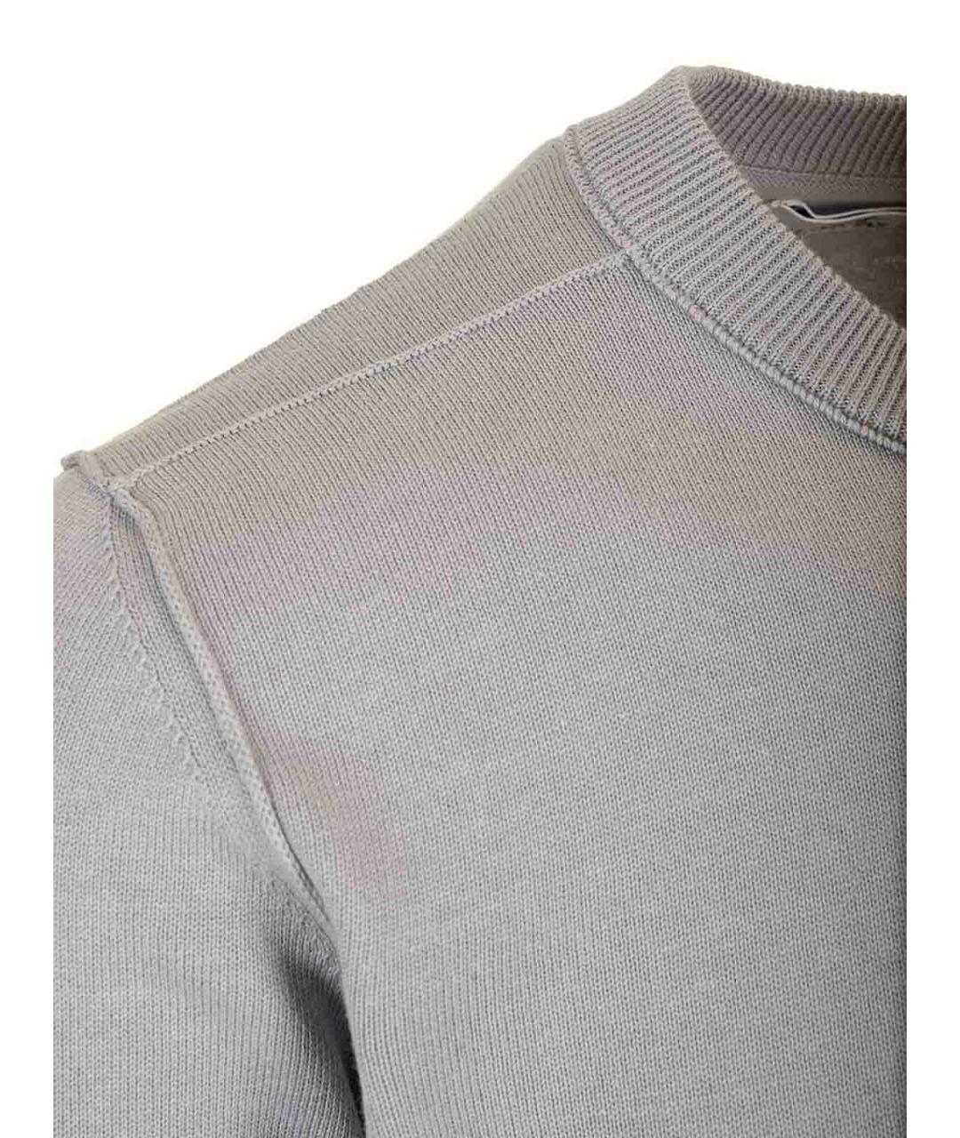 STONE ISLAND Серый хлопковый джемпер / свитер, фото 5