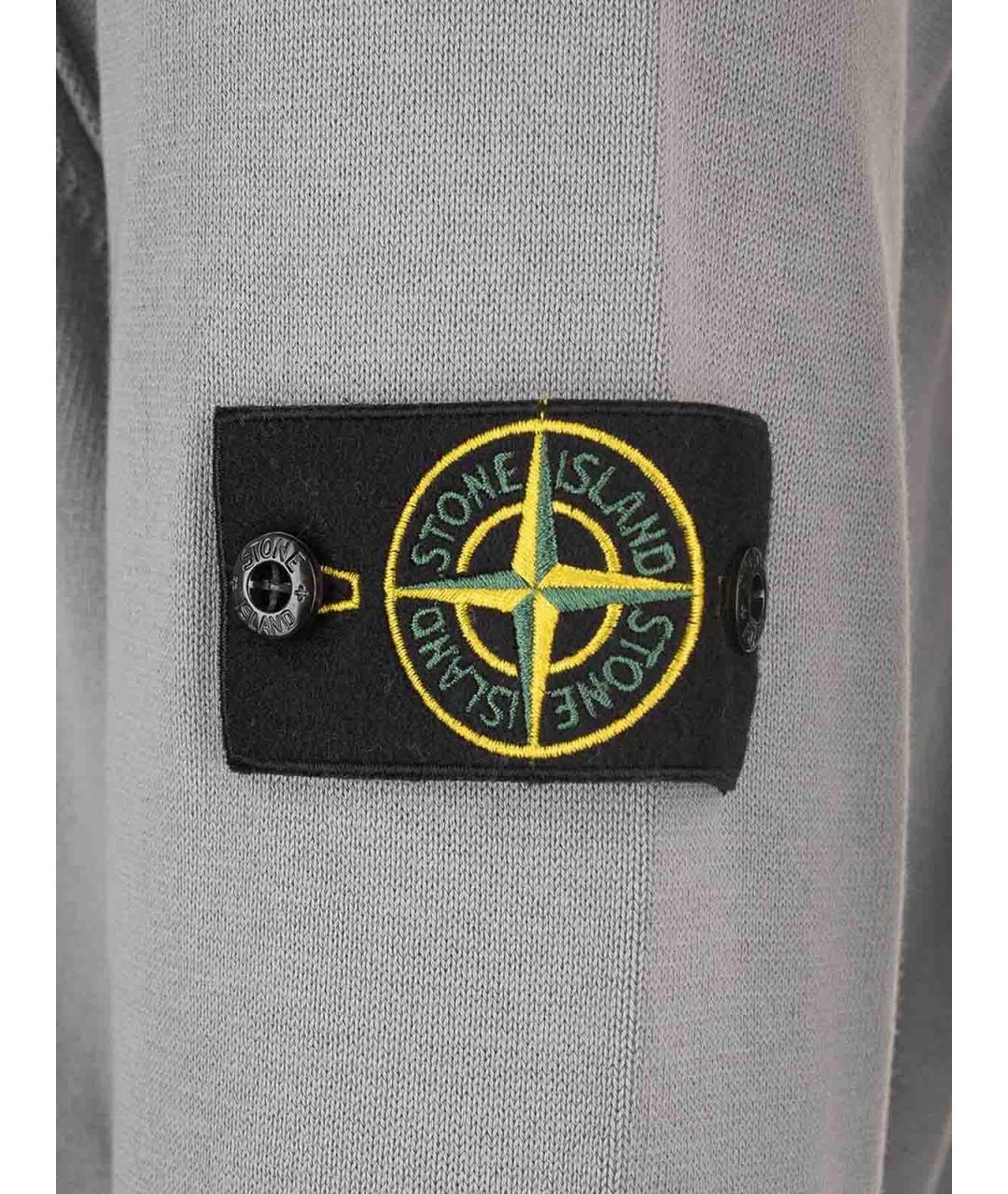 STONE ISLAND Серый хлопковый джемпер / свитер, фото 4