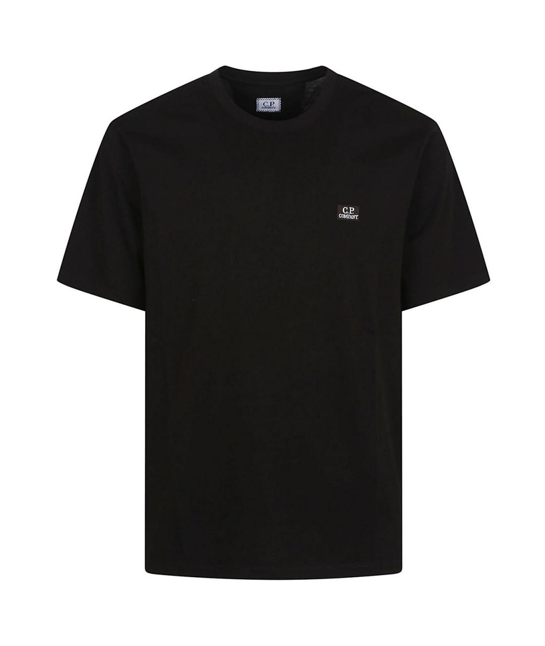 CP COMPANY Черная хлопковая футболка, фото 1