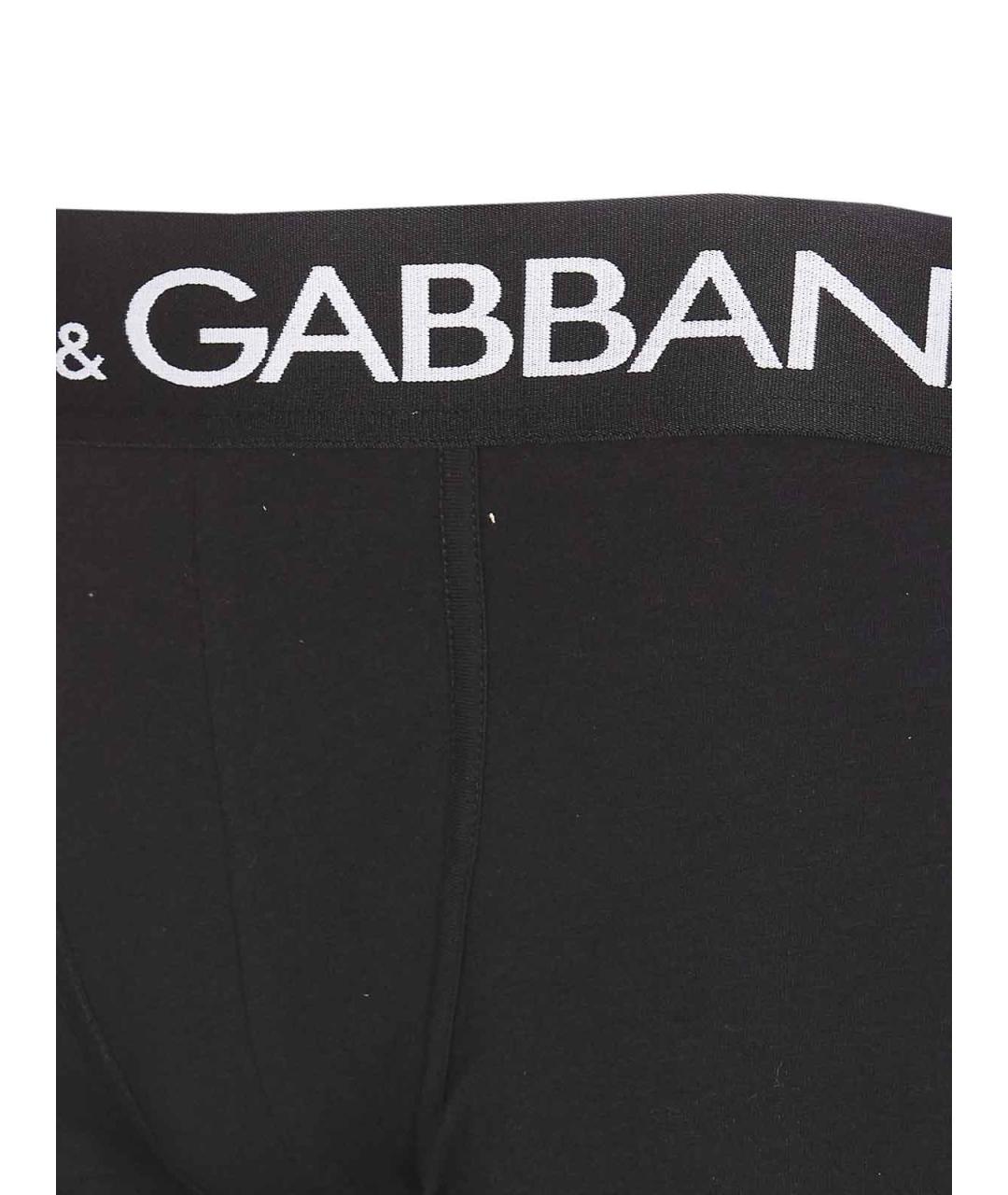 DOLCE&GABBANA Черные хлопковые плавки, фото 3