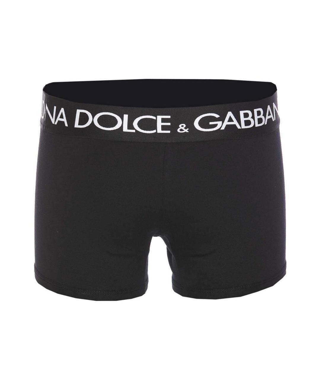 DOLCE&GABBANA Черные хлопковые плавки, фото 2