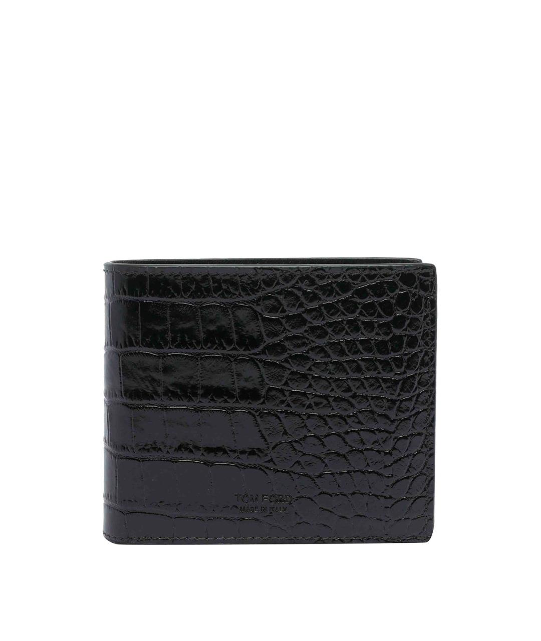 TOM FORD Черный кожаный кошелек, фото 1