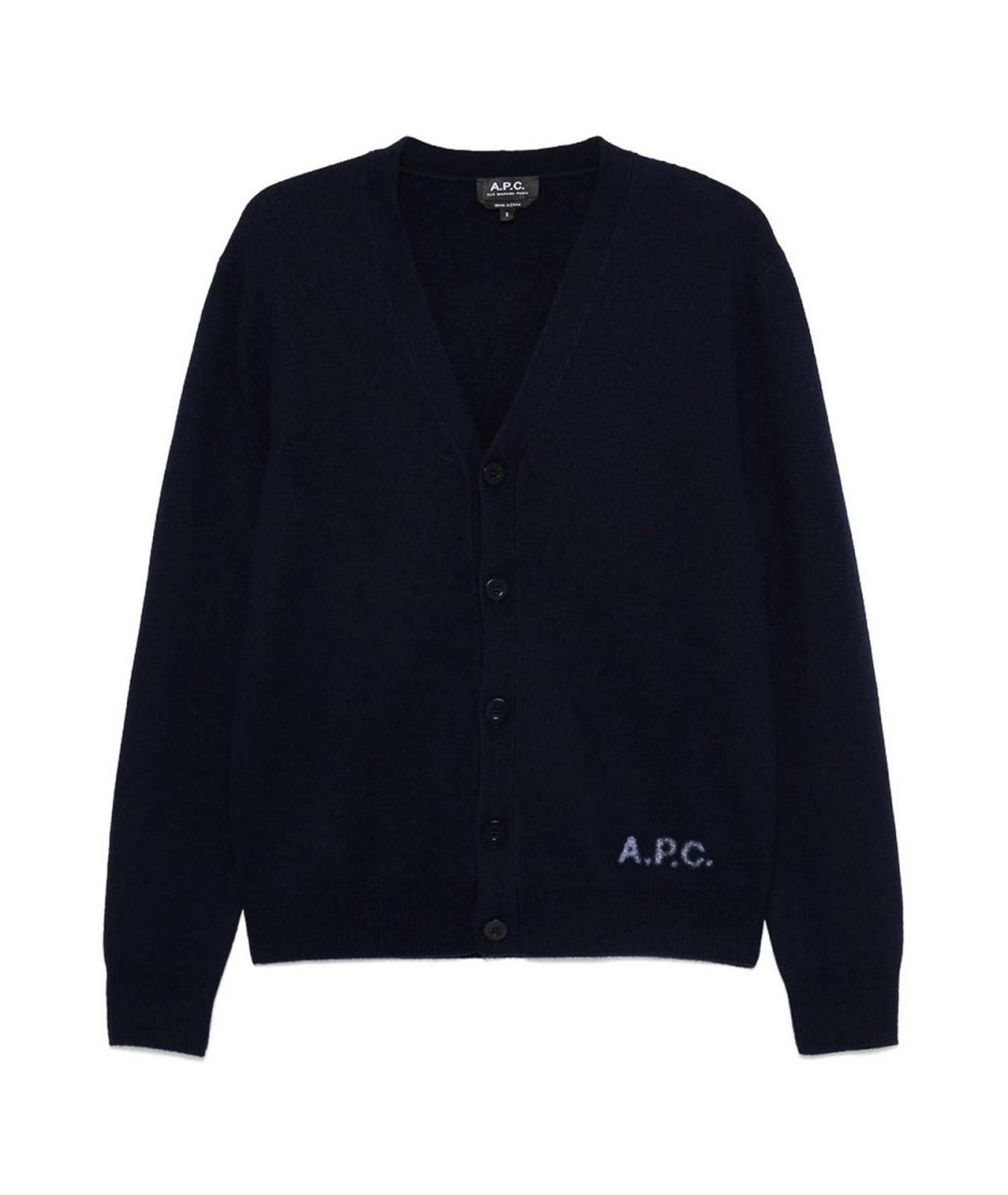 A.P.C. Темно-синий шерстяной джемпер / свитер, фото 1