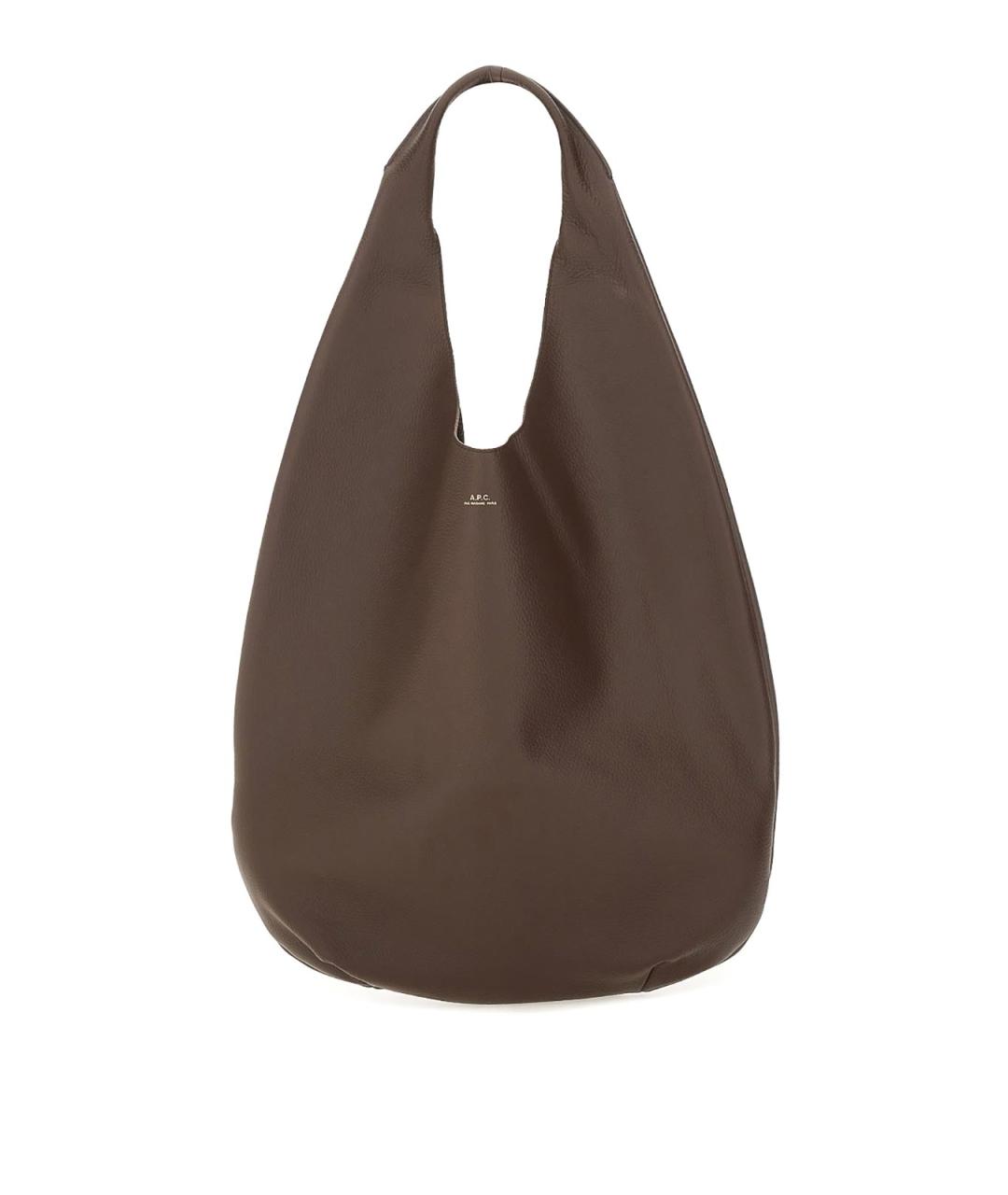 A.P.C. Коричневая кожаная сумка тоут, фото 1