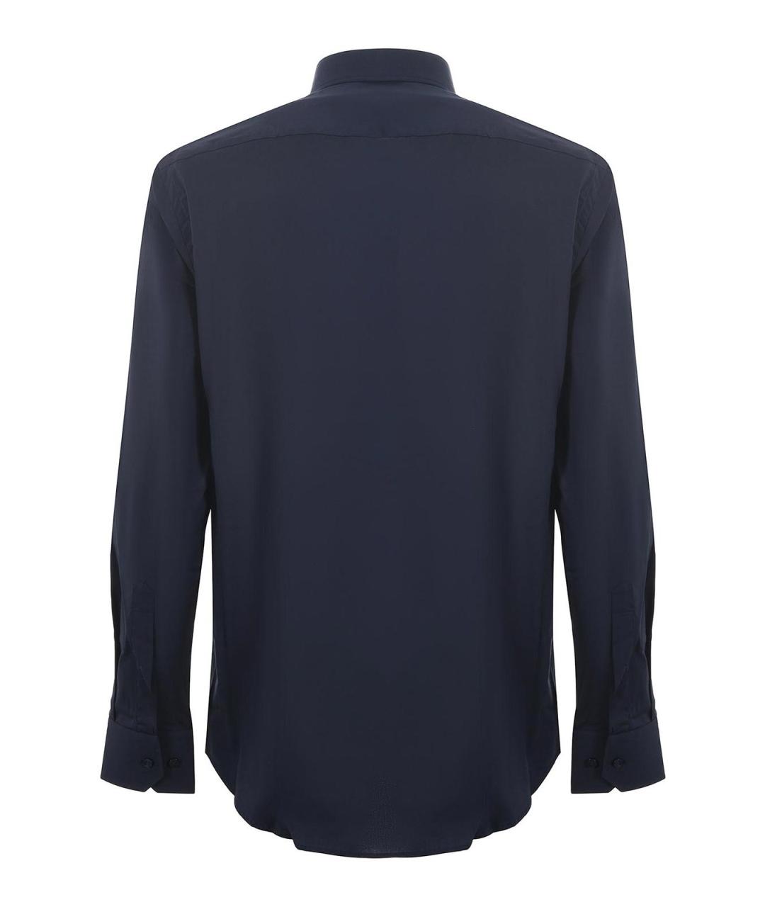 HUGO BOSS Синяя хлопковая классическая рубашка, фото 3
