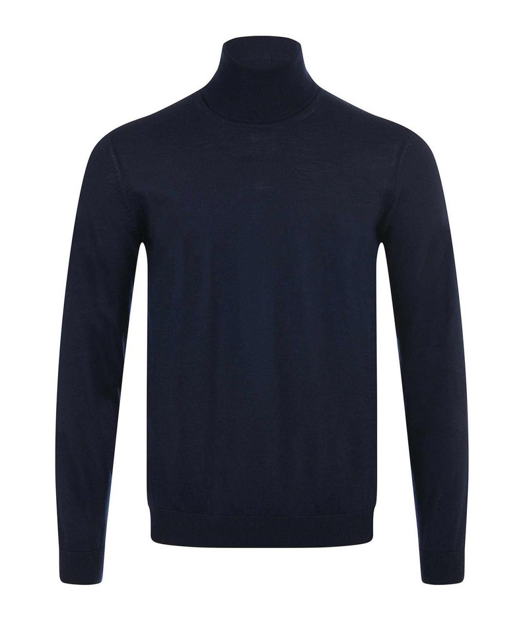 HUGO BOSS Синяя шерстяная водолазка, фото 1