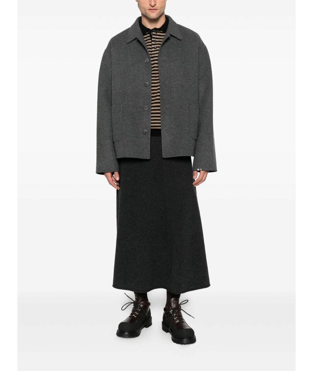 EXTREME CASHMERE Серая юбка макси, фото 2