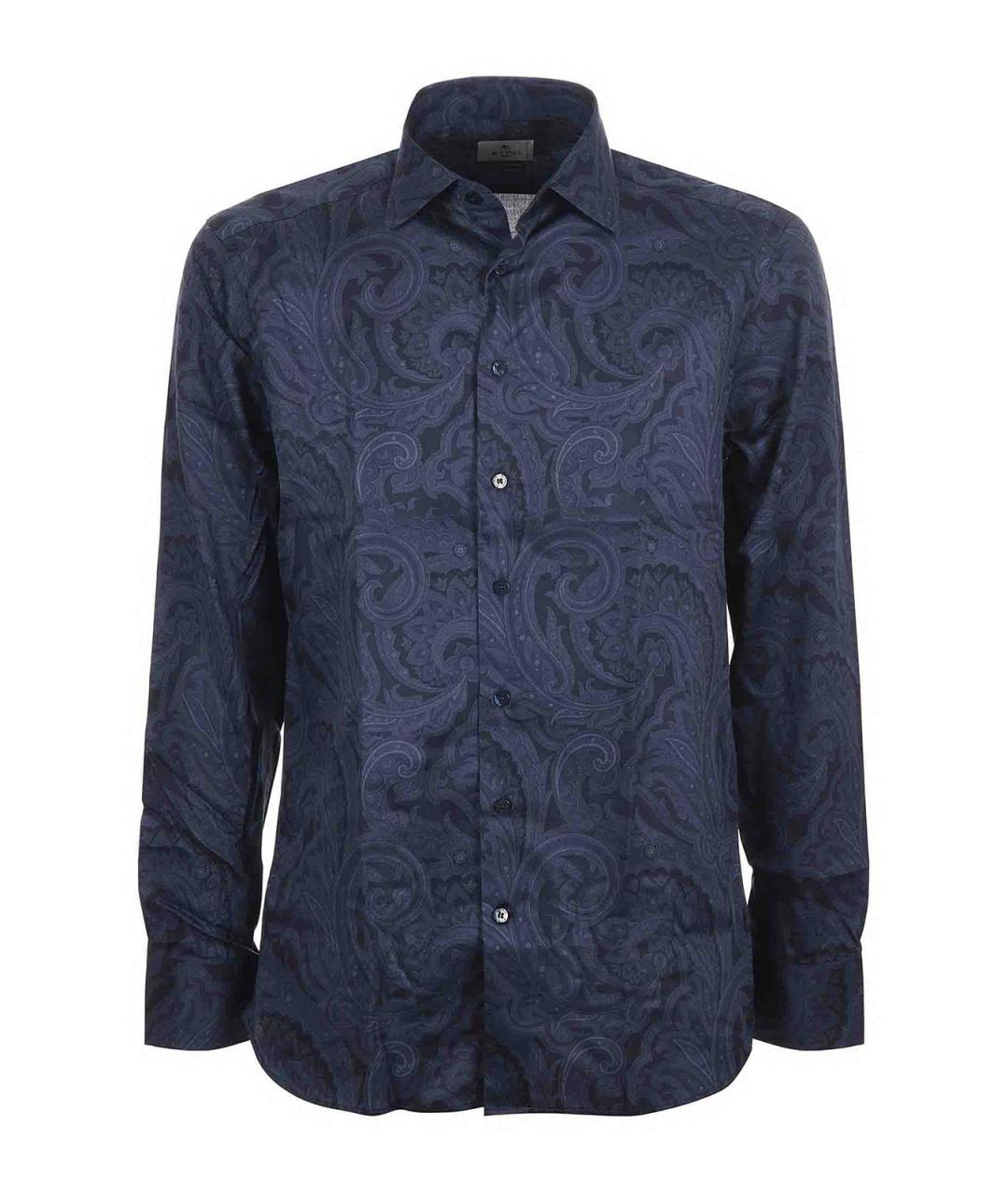 ETRO Синяя хлопковая классическая рубашка, фото 1