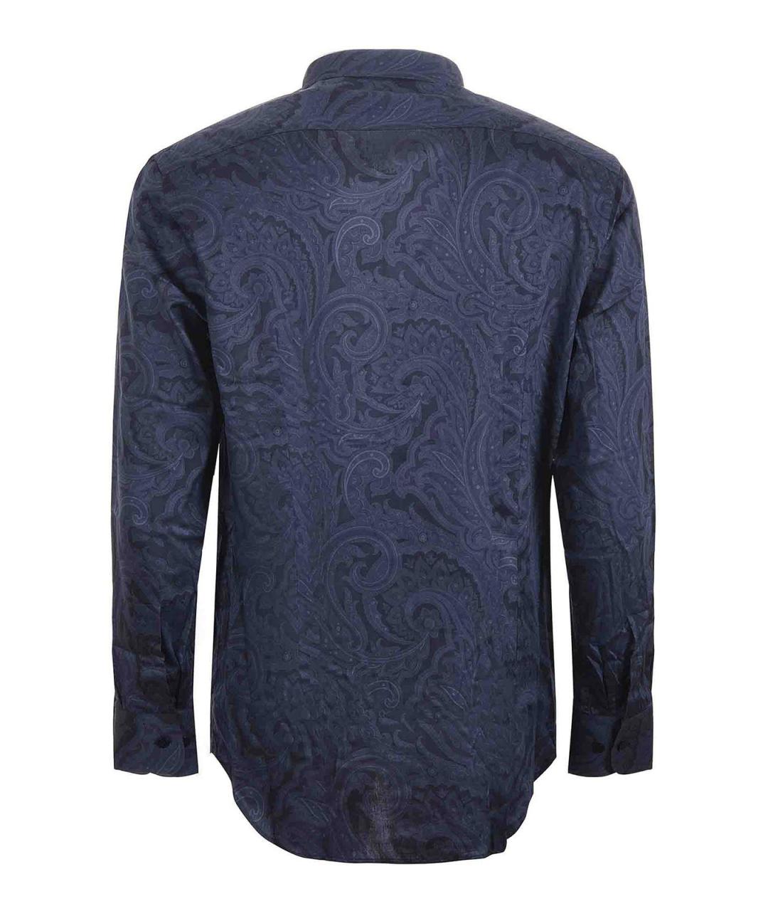 ETRO Синяя хлопковая классическая рубашка, фото 3