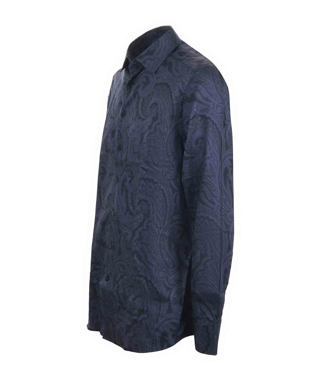 ETRO Синяя хлопковая классическая рубашка, фото 2