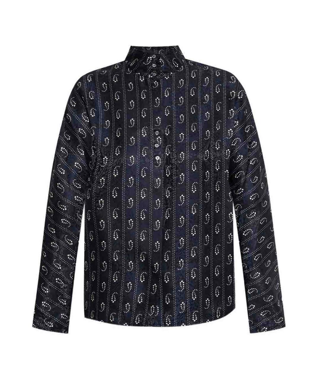 TORY BURCH Синяя шелковая рубашка, фото 1