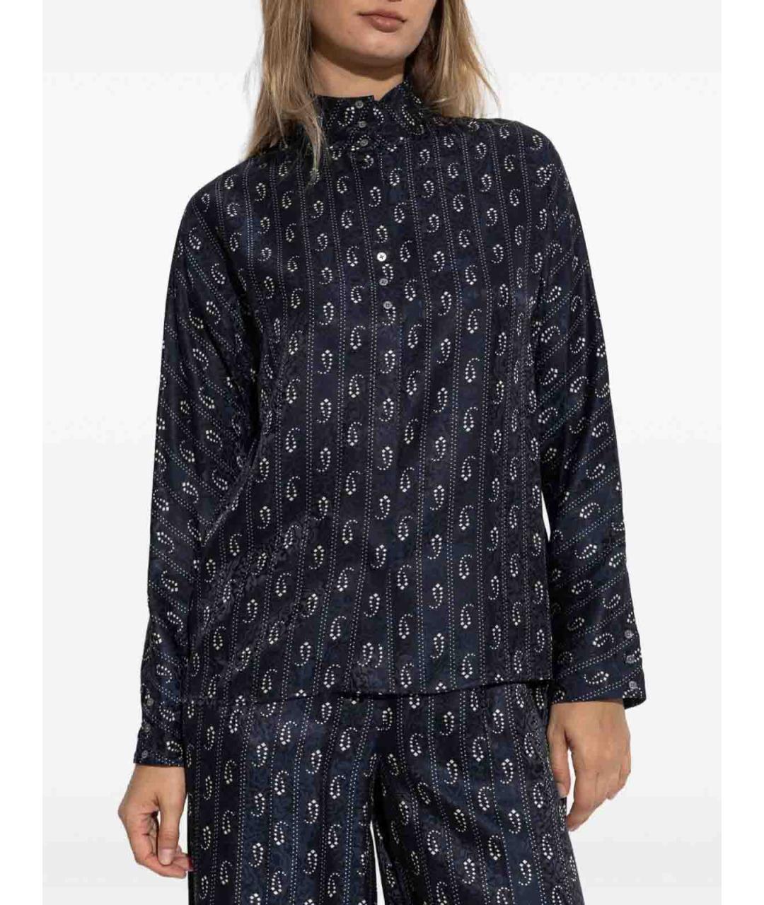 TORY BURCH Синяя шелковая рубашка, фото 2