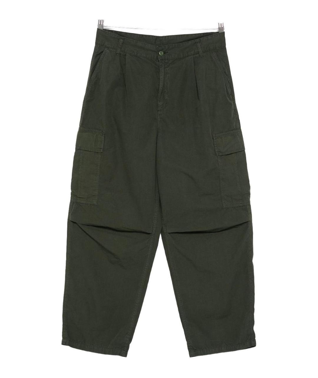 CARHARTT Зеленые хлопковые повседневные брюки, фото 1