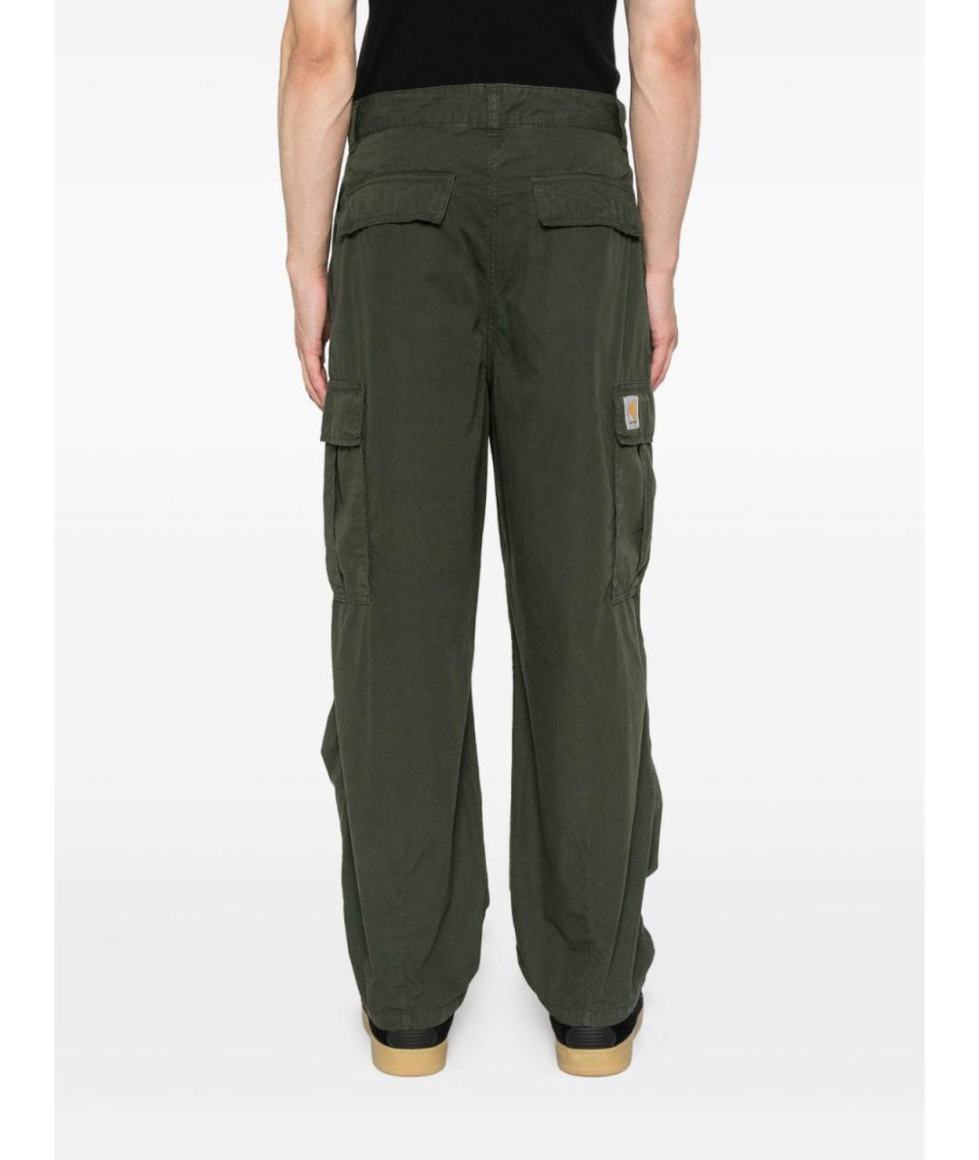 CARHARTT Зеленые хлопковые повседневные брюки, фото 5