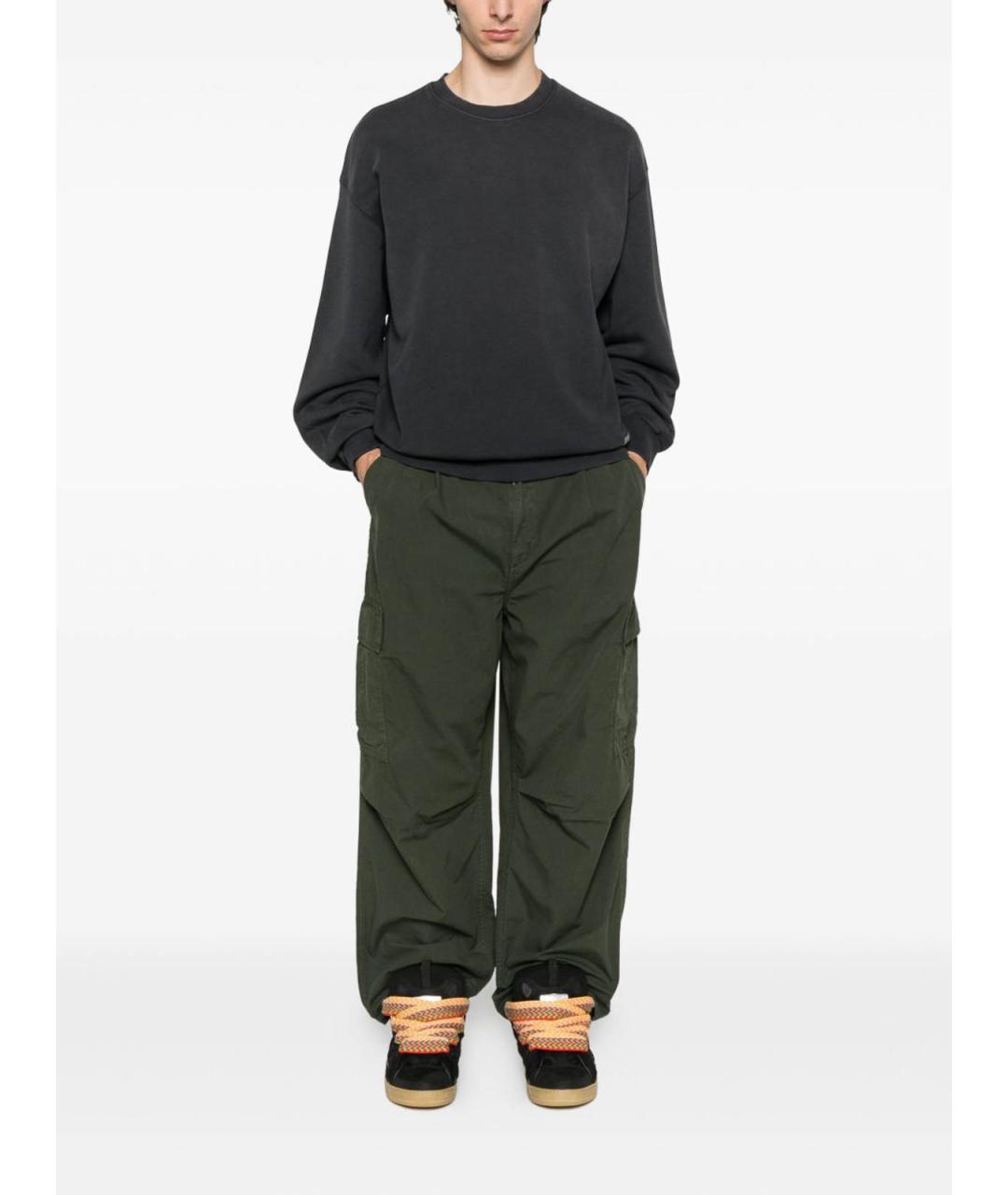 CARHARTT Зеленые хлопковые повседневные брюки, фото 2