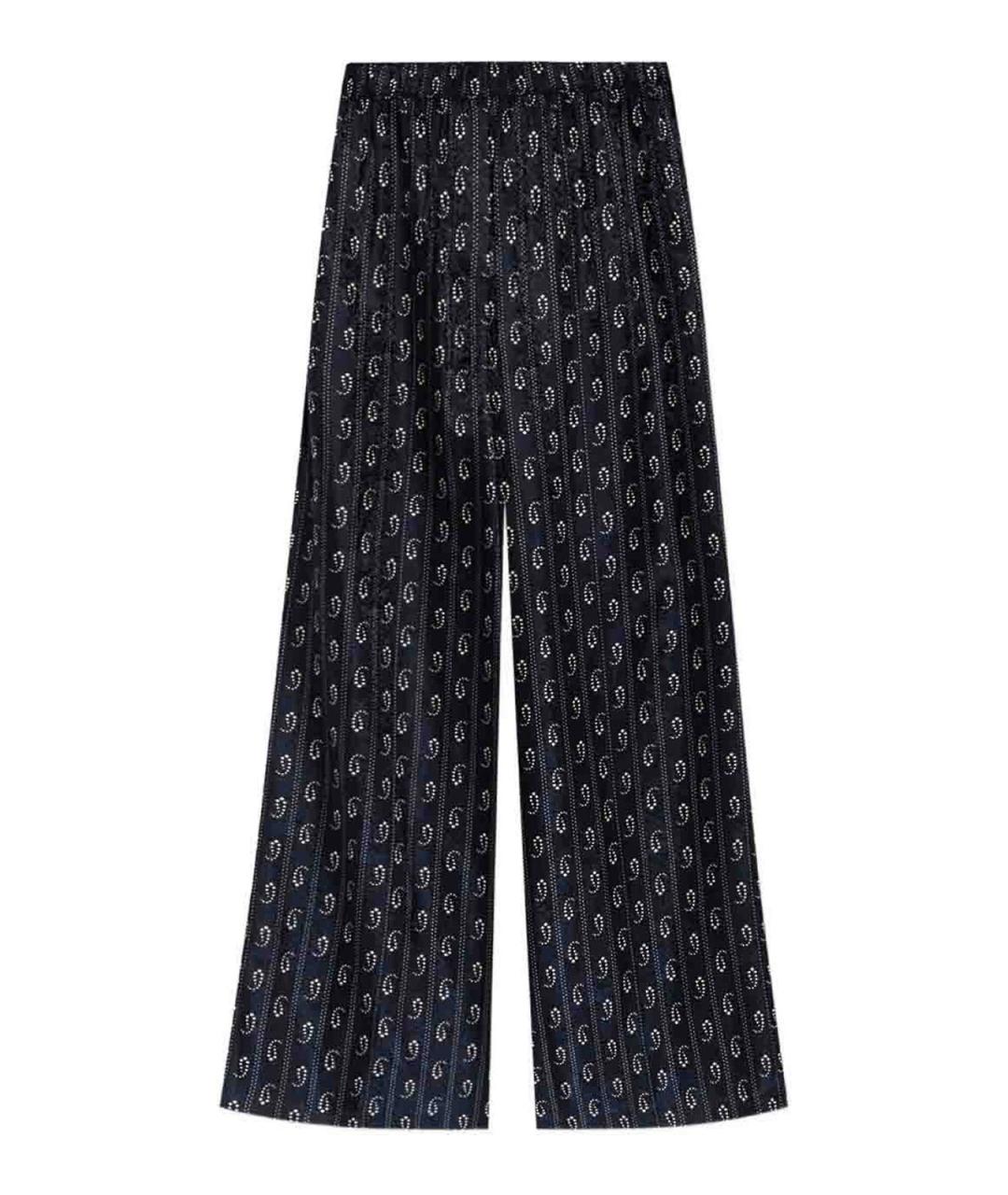TORY BURCH Синие шелковые брюки широкие, фото 1