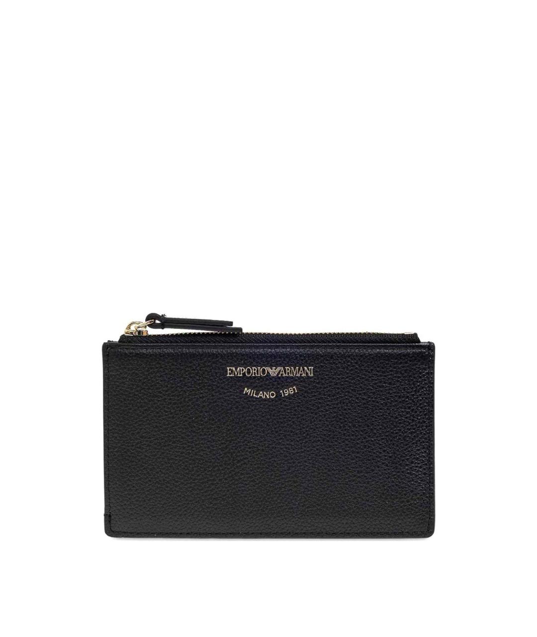 EMPORIO ARMANI Черный кожаный кардхолдер, фото 1