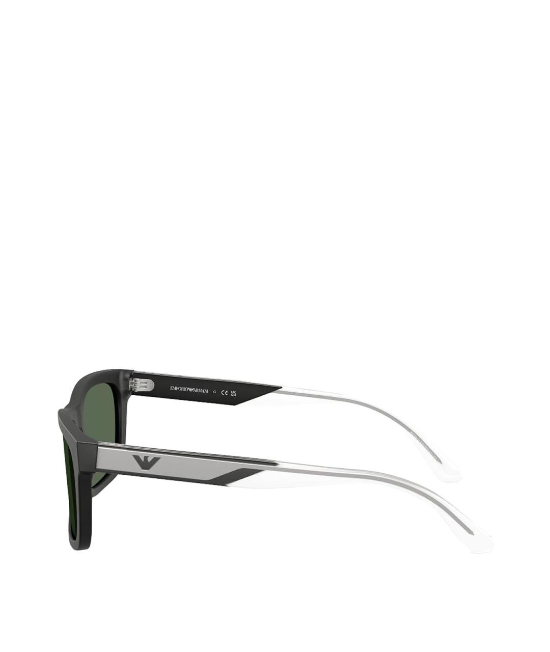 EMPORIO ARMANI Черные пластиковые солнцезащитные очки, фото 3