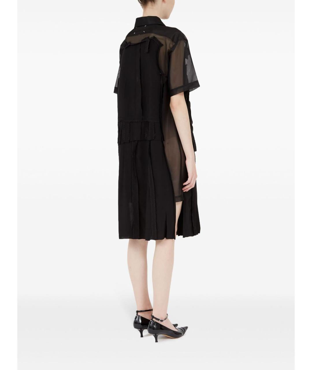 MAISON MARGIELA Черная полиэстеровая футболка, фото 3